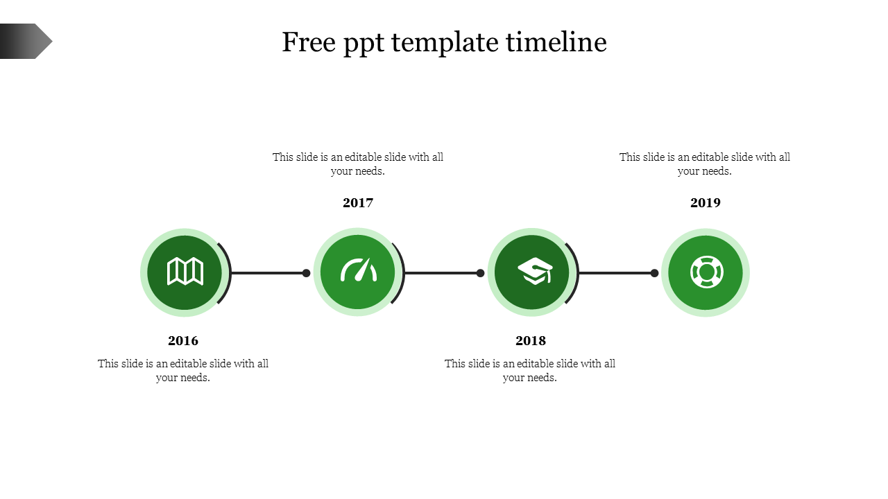 Free - Editable Free PPT Template Timeline Presentation Slides